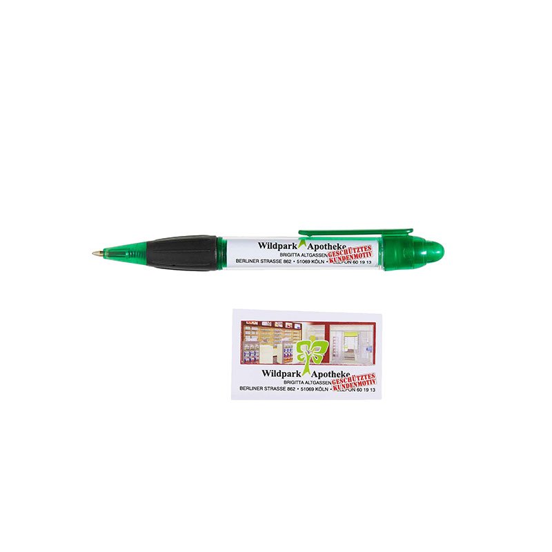 PROMOTION PEN, transl. grün, schw. Mine