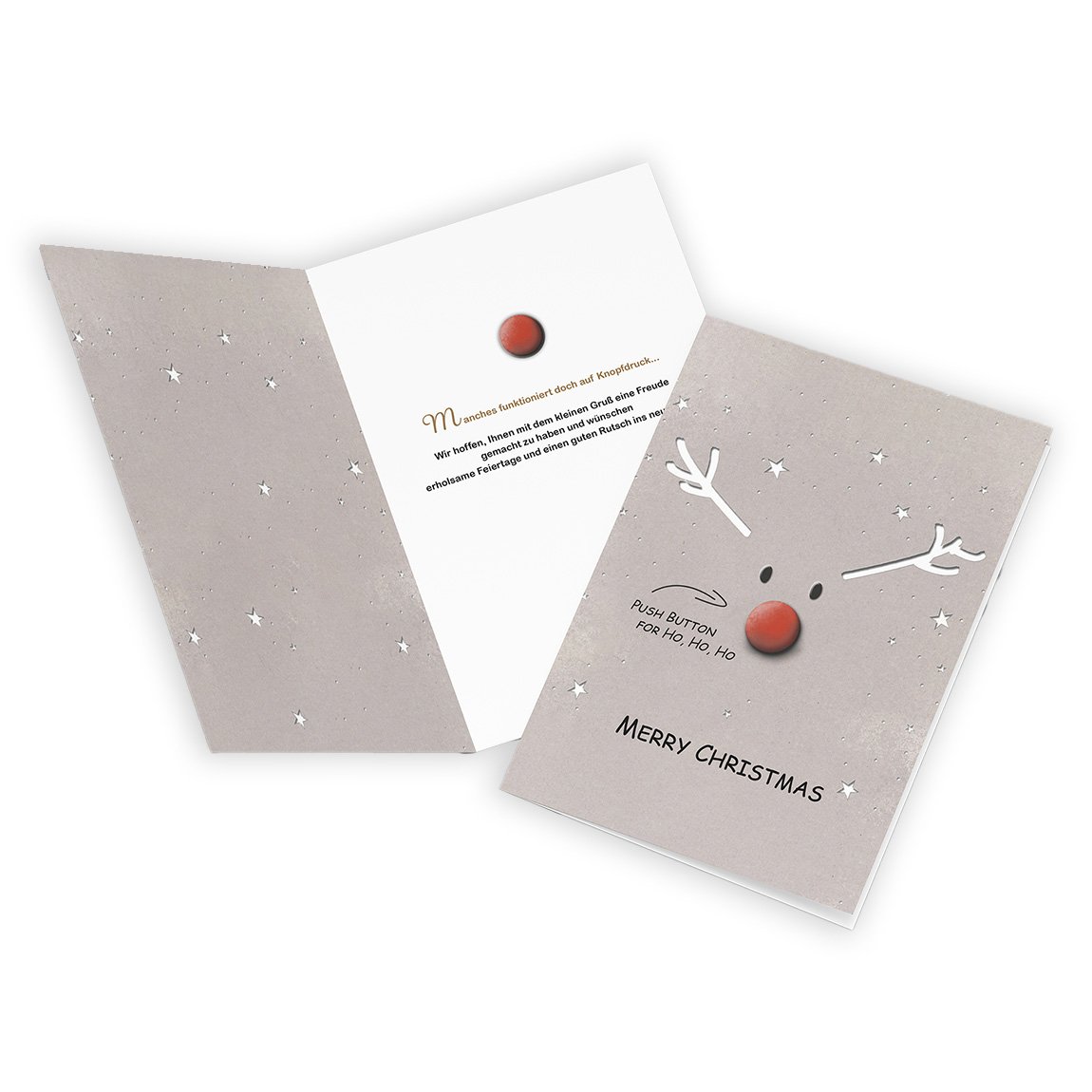 Weihnachtskarte KNOPFNASE (35), DIN A6