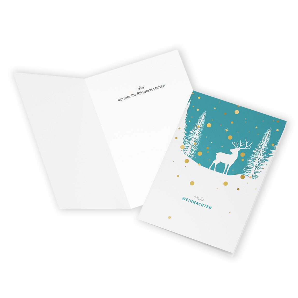Weihnachtskarte HIRSCH WALD (11), DIN A6