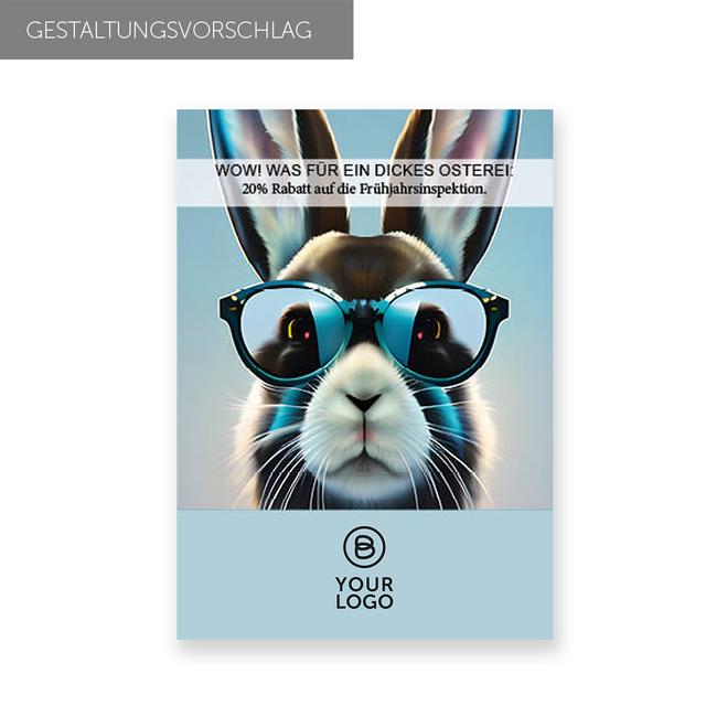 Osterkarte COOL RABBIT (09), DIN A6