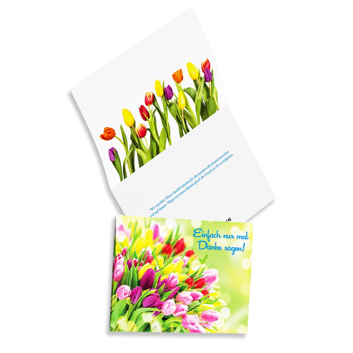 Grußkarte TULPENBEET, DIN A6
