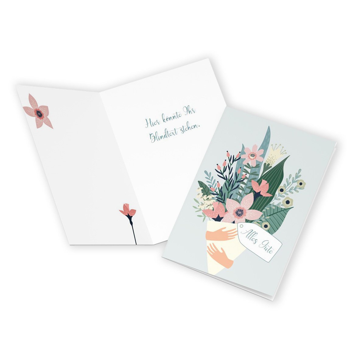 Grußkarte BLUMEN GESCHENK, DIN A6