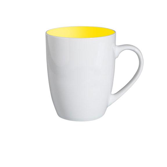 HEISSE WERBUNG, gelb (Werbe-Tasse)