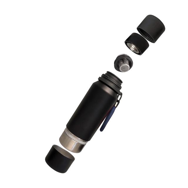 BLACK SATIN, blau (Duo-Thermoflasche)