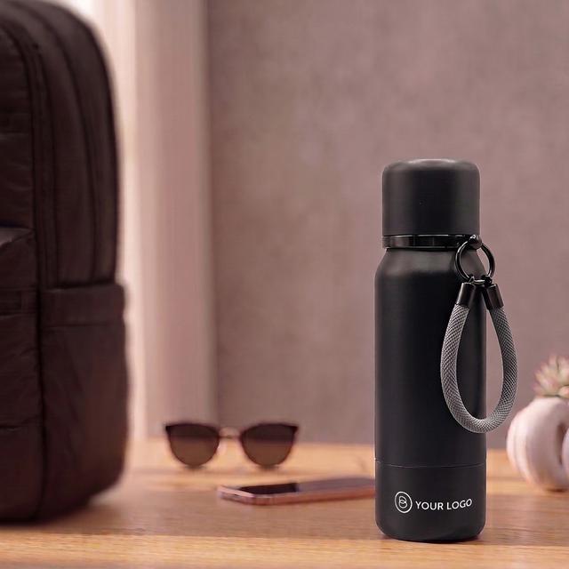 BLACK SATIN, grau (Duo-Thermoflasche)