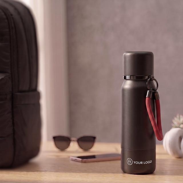 BLACK SATIN, rot (Duo-Thermoflasche)