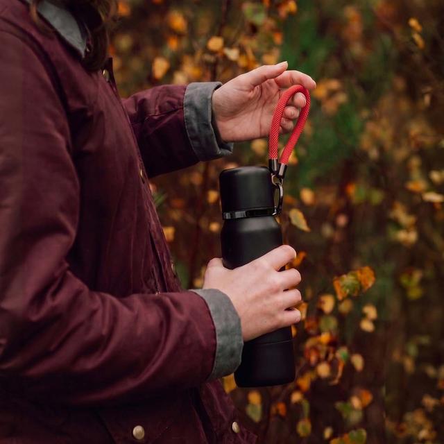 BLACK SATIN, rot (Duo-Thermoflasche)