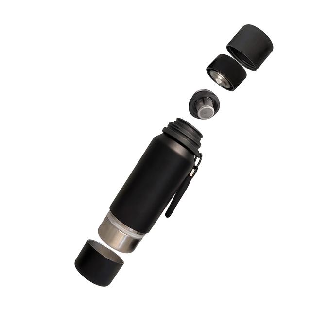 BLACK SATIN, schwarz (Duo-Thermoflasche)