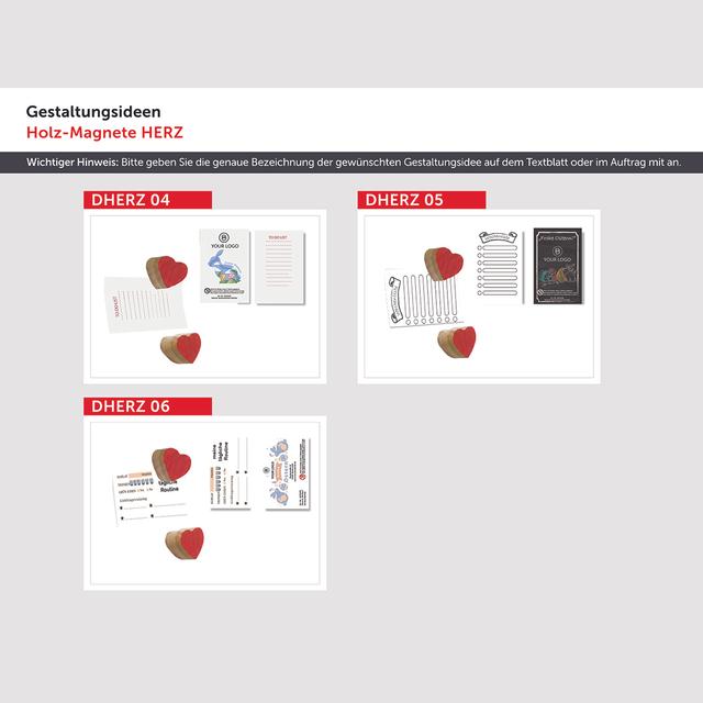 DOPPEL HERZ (Holzmagnet Set)