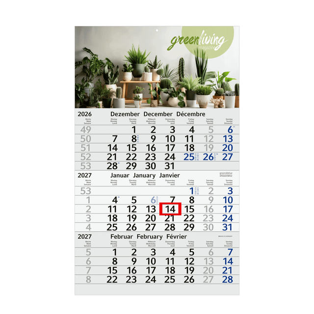 ECOZA, blau (Wandkalender)