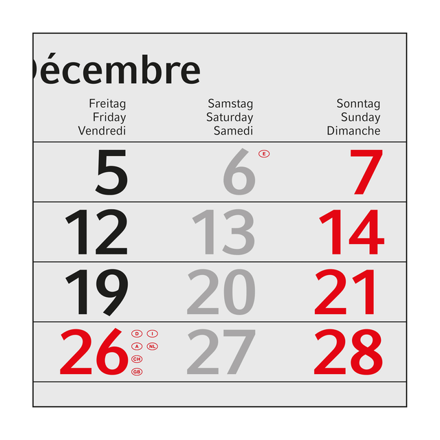 ECOZA, rot (Wandkalender)