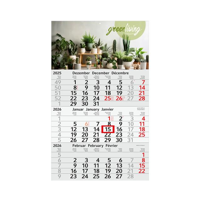 ECOZA, rot (Wandkalender)