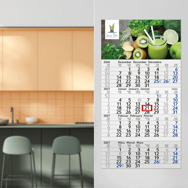 ELOVA, blau (Wandkalender)