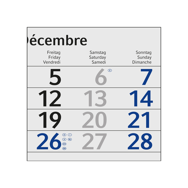 ELOVA, blau (Wandkalender)