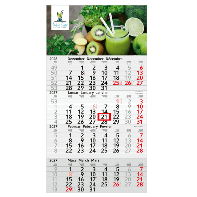 ELOVA, rot (Wandkalender)