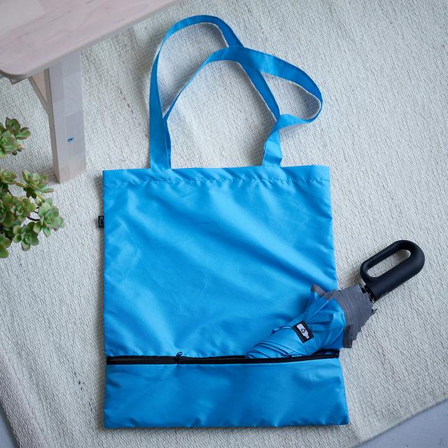 EVERDRY, blau (Regenschirm + Tasche)