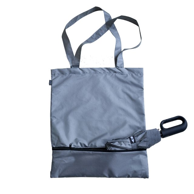EVERDRY, grau (Schirm in Tragetasche)