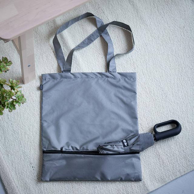 EVERDRY, grau (Regenschirm + Tasche)