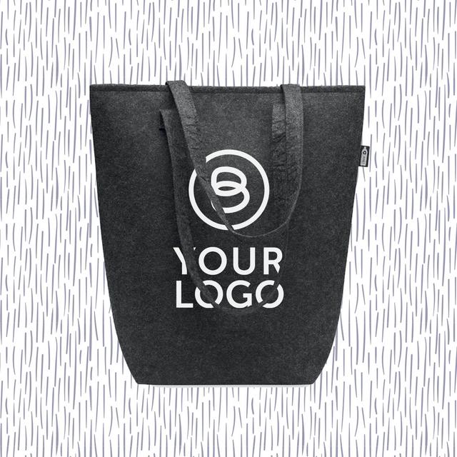FLEECE SHOPPER (Filz-Tragetasche), steingrau