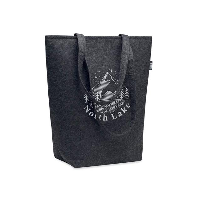 FLEECE SHOPPER (Filz-Tragetasche), steingrau