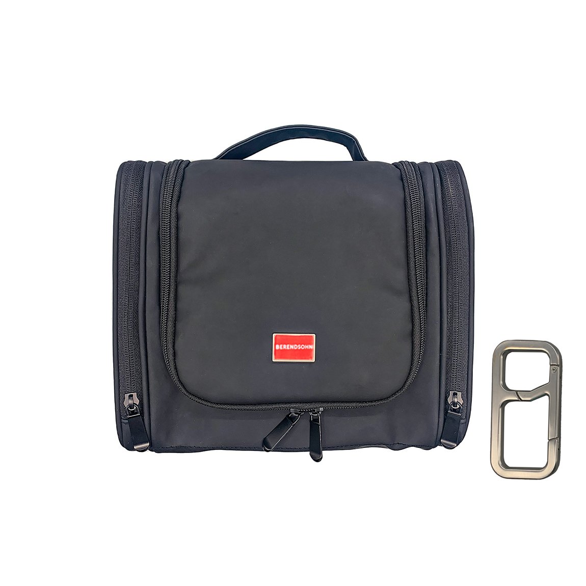 FLEXIBLE BLACK Washbag (Kulturbeutel), SILBER 