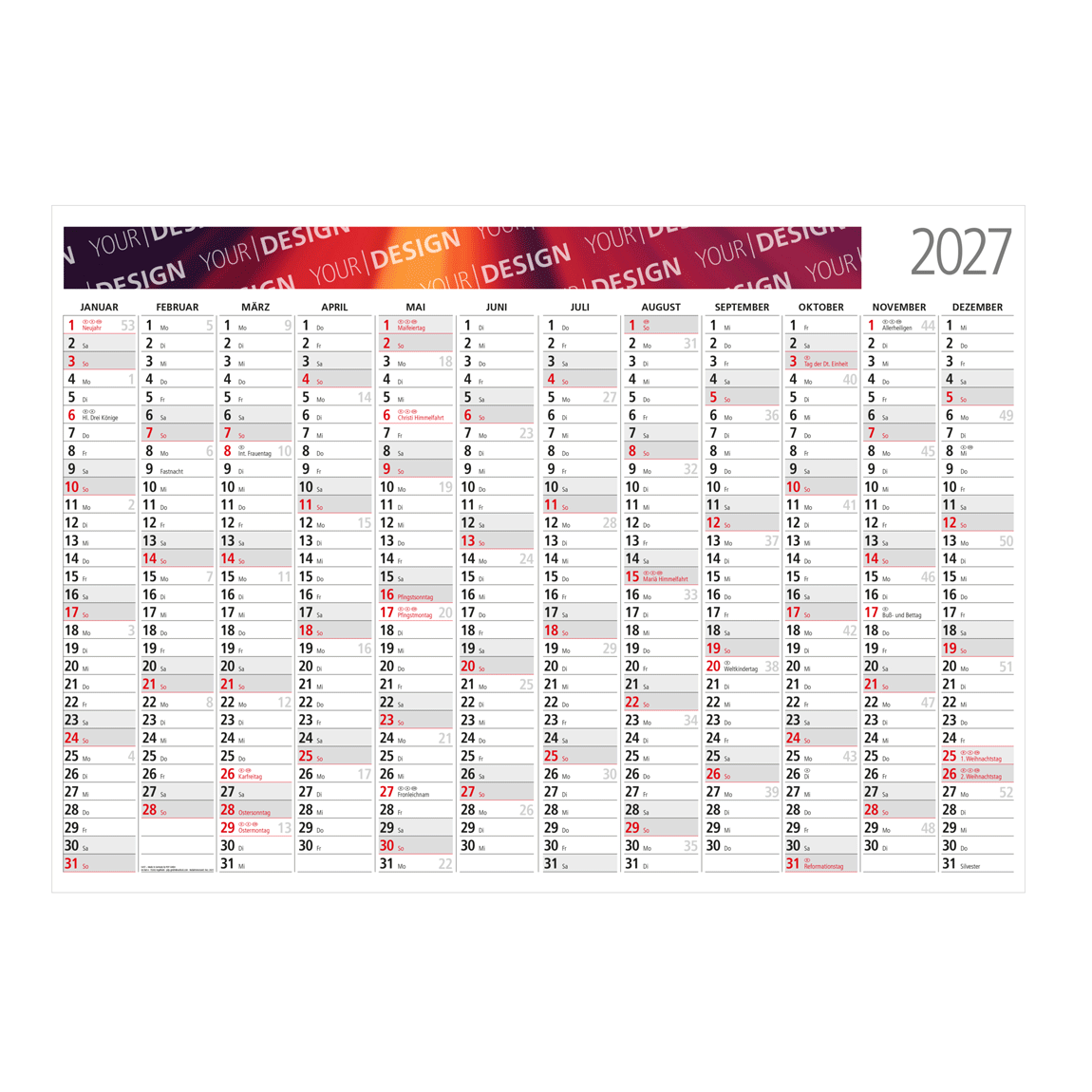 Jahreskalender WALLPLANNER