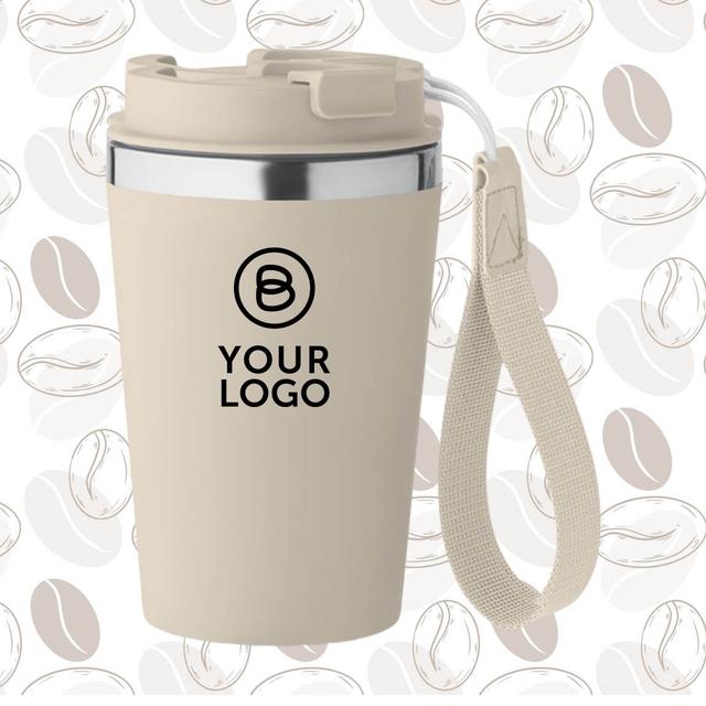 LIBERTAD (Thermosbecher mit Schlaufe), beige