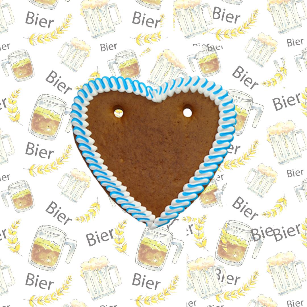 LOVE BITE, blau-weiß (Lebkuchenherz)