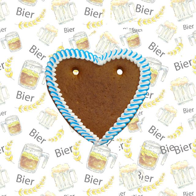 LOVE BITE, blau-weiß (Lebkuchenherz)