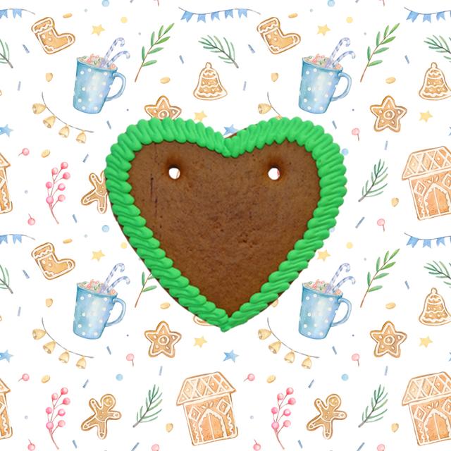 LOVE BITE, grün (Lebkuchenherz)