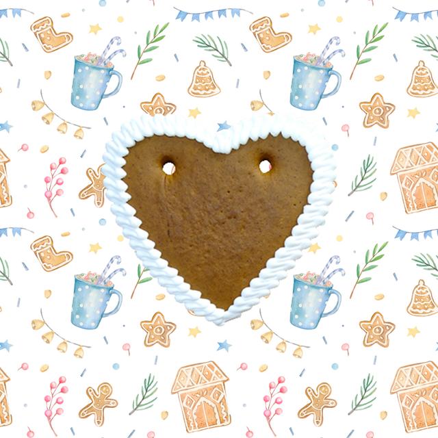 LOVE BITE, weiß (Lebkuchenherz)