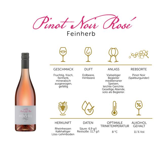 Mèrvins Pinot Noir Rosé, feinherb