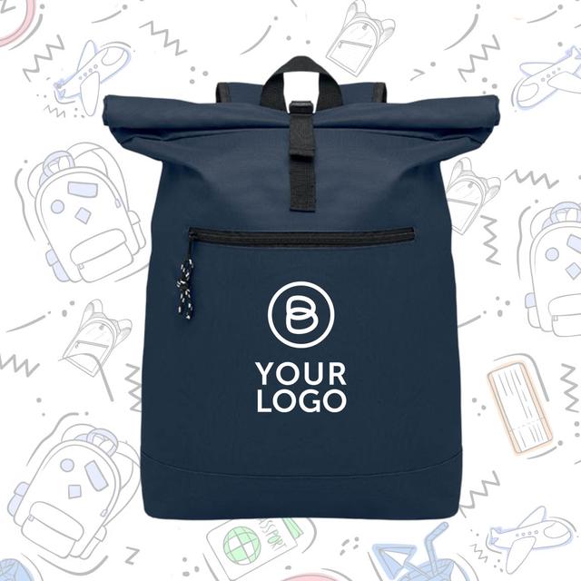 NEW ZEALAND (Rollup-Rucksack), blau