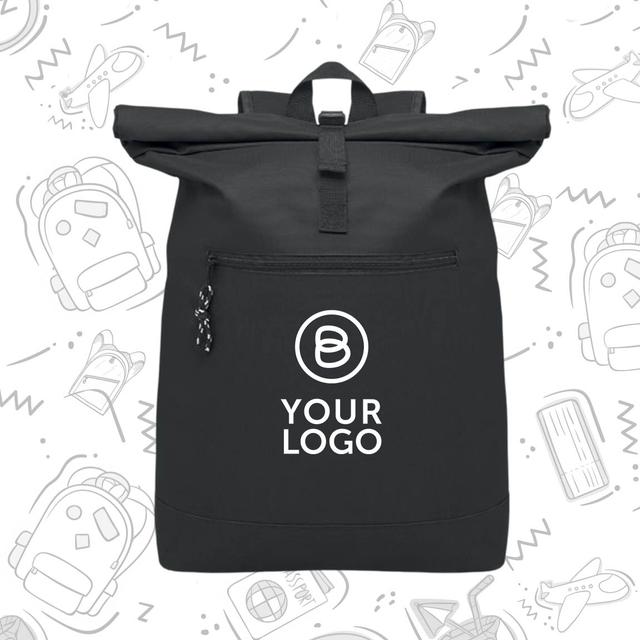 NEW ZEALAND (Rollup-Rucksack), schwarz