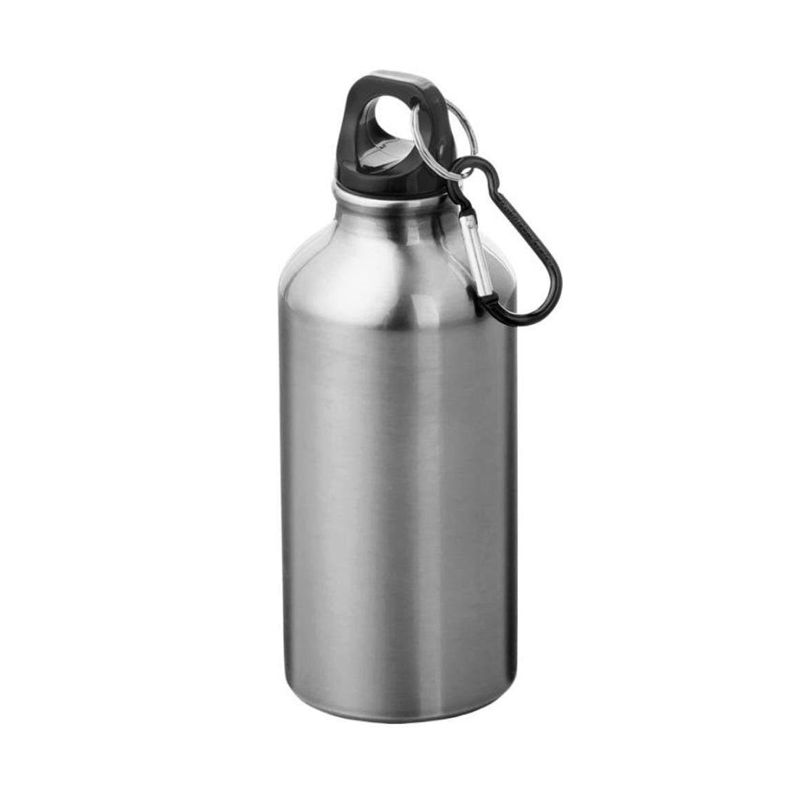 Oregon 400 ml RCS-zertifizierte Trinkflasche aus recyceltem Aluminium mit Karabinerhaken