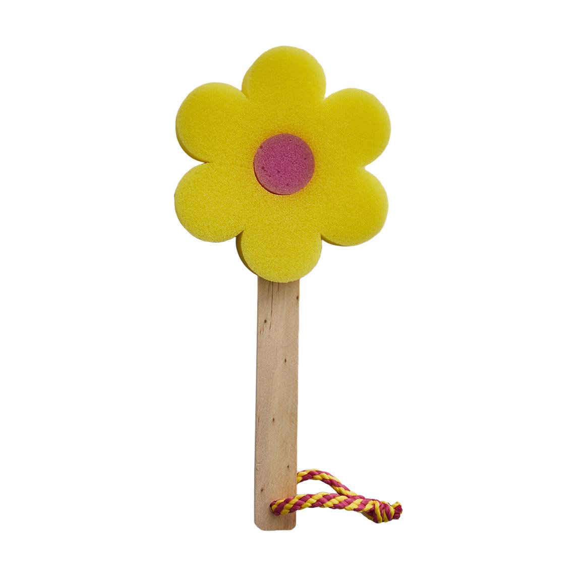 Putzeblume gelb-pink (Schwamm am Stiel)