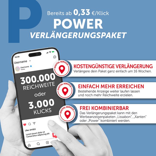 SoMe Werbeanzeigen POWER Verlängerung