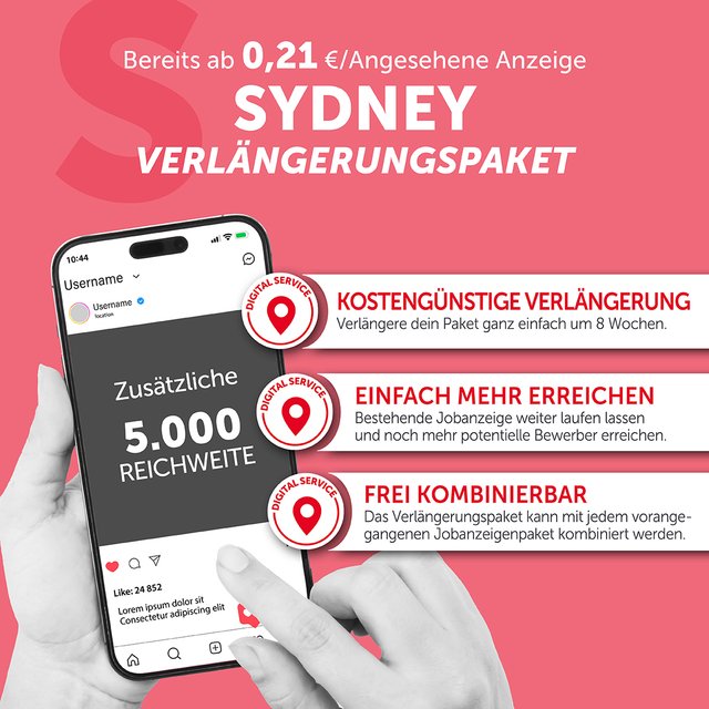SoMe Jobanzeige SYDNEY Verlängerung