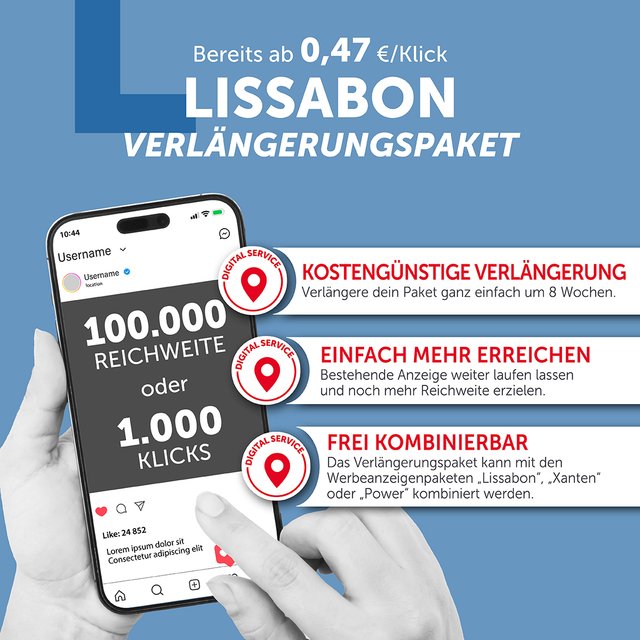 SoMe Werbeanzeigen LISSABON Verlängerung