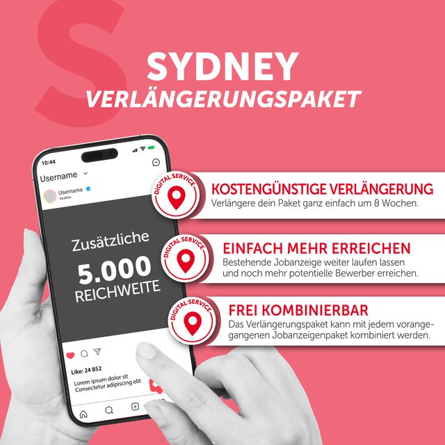 SoMe Jobanzeige SYDNEY Verlängerung