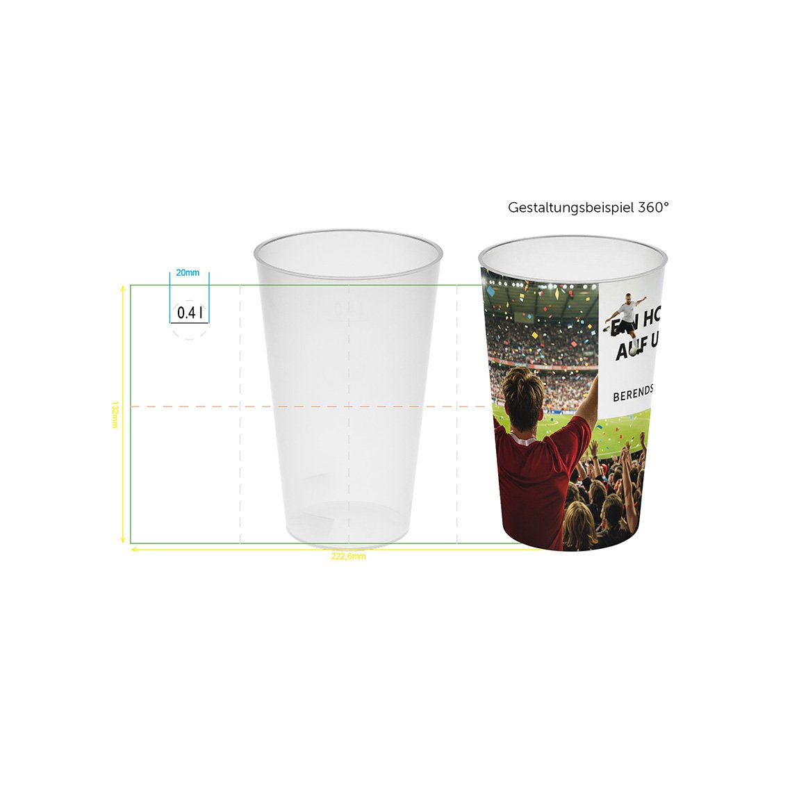 STADIONBECHER 0,4 L (Trinkbecher)