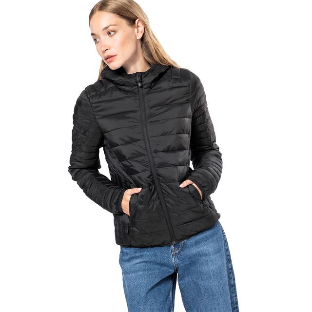 STEPPJACKE MIT KAPUZE, DAMEN
