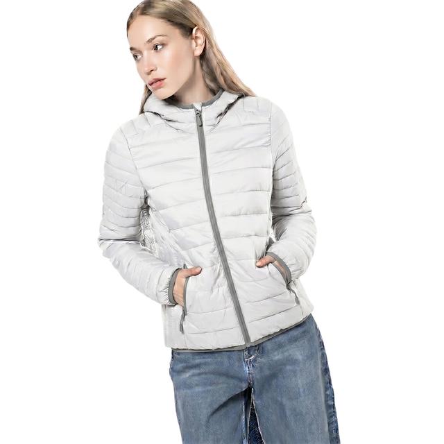 STEPPJACKE MIT KAPUZE, DAMEN