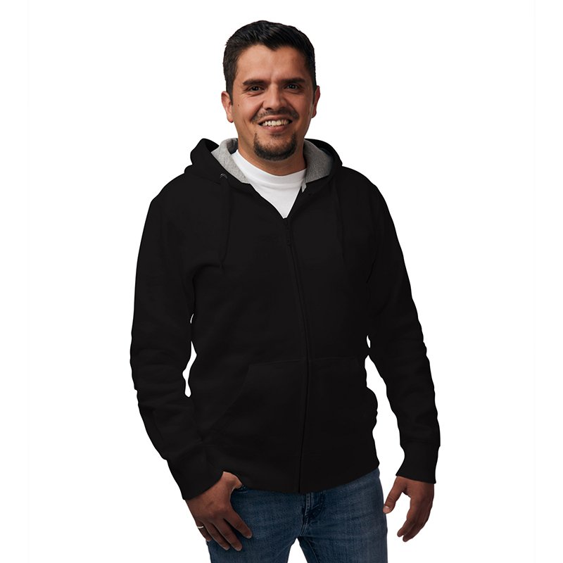 Sweatjacke Unisex mit Kapuze