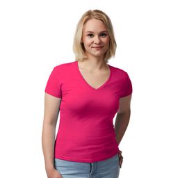 T-Shirt Promotion Damen Kurzarm V-Kragen