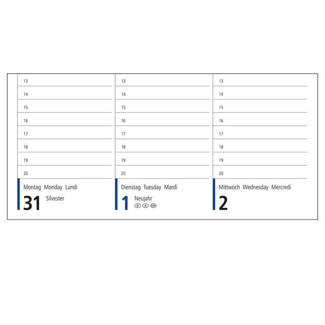 Tischquerkalender ECO