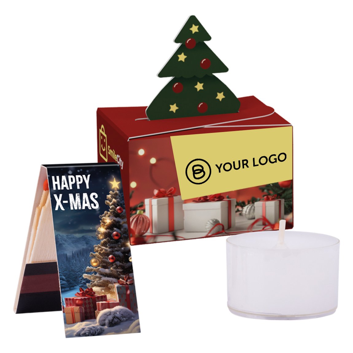 X-MAS BOX (Teelicht & Streichholz)